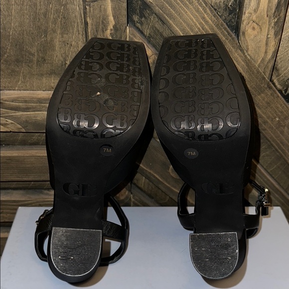 GB Super-Model Leather Square Toe Platform Heels - Picture 4 of 6